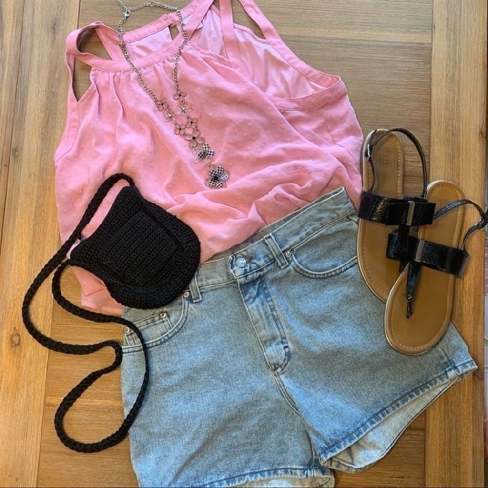 VINTAGE LEE Boy Cut Riveted Jean Shorts